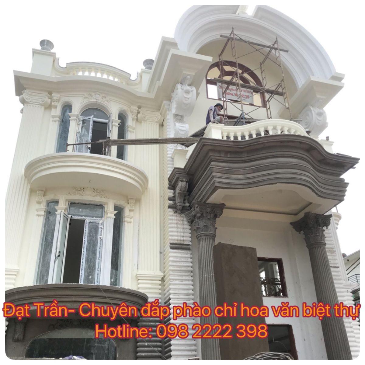 phào chỉ biệt thự cổ điển ở Bình Tân- hotline 098 2222 398